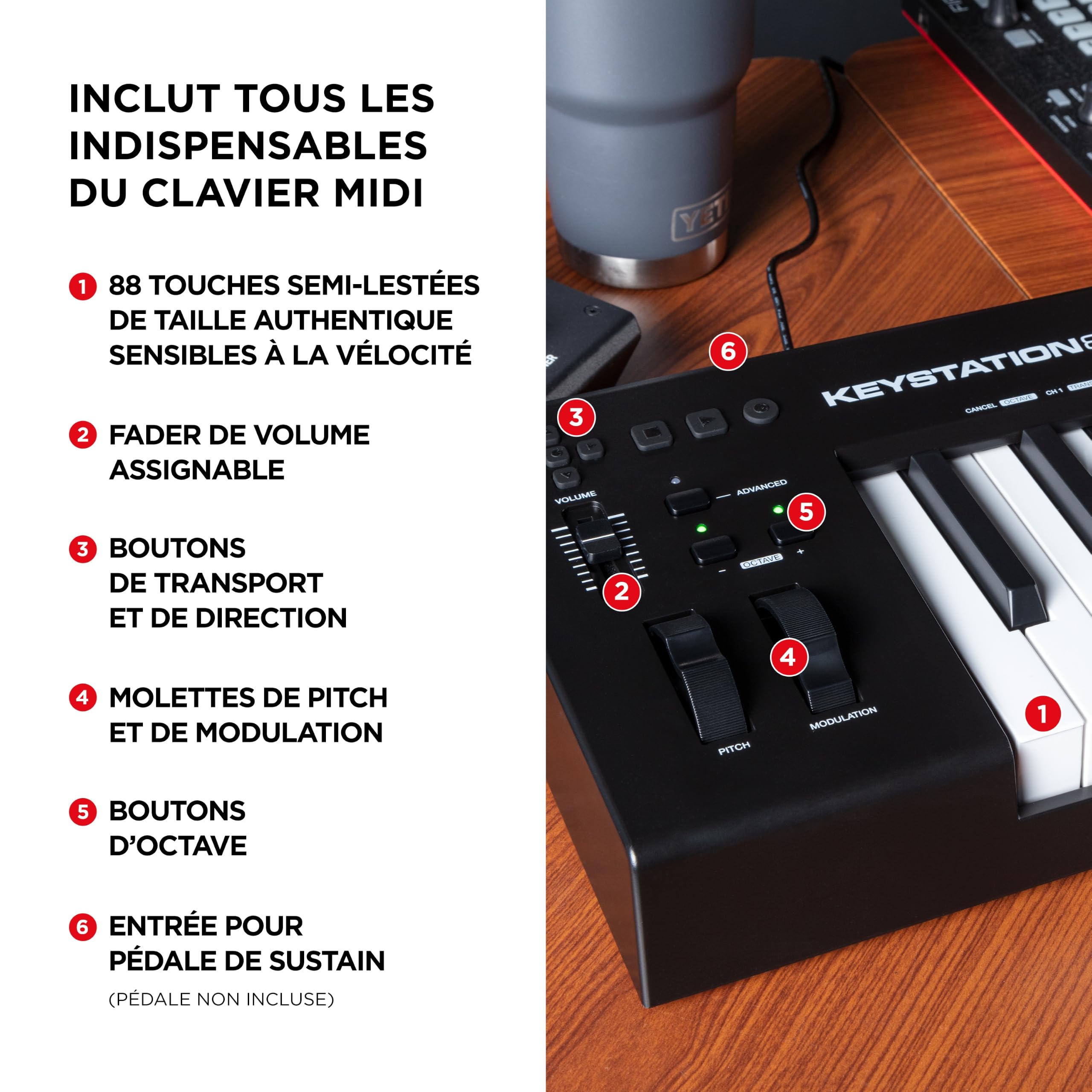 m-audio-keystation-88-mk3-clavier-midi-88-touches-noir image 3