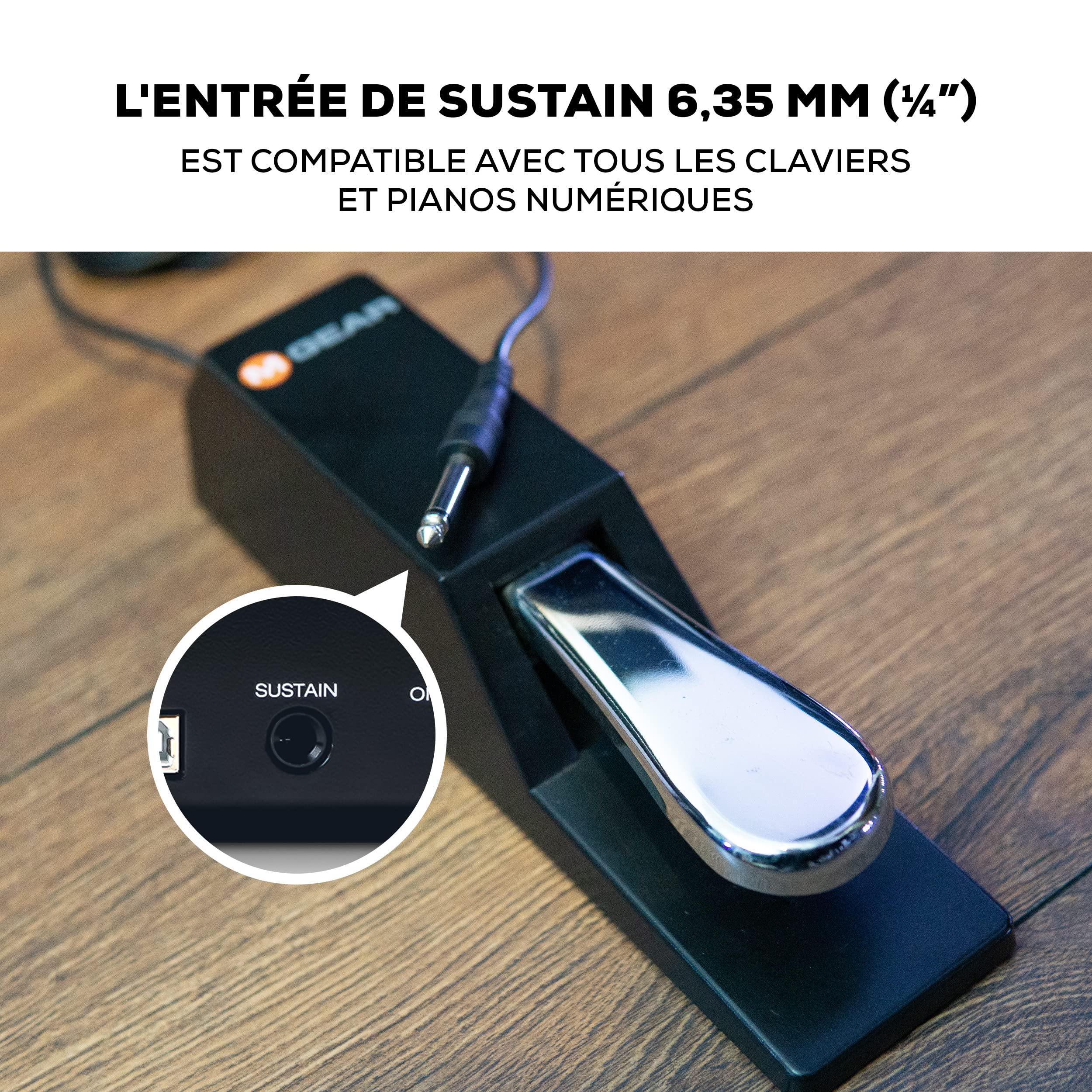 m-audio-sp-2-p-dale-de-sustain-universelle-chrome image 4