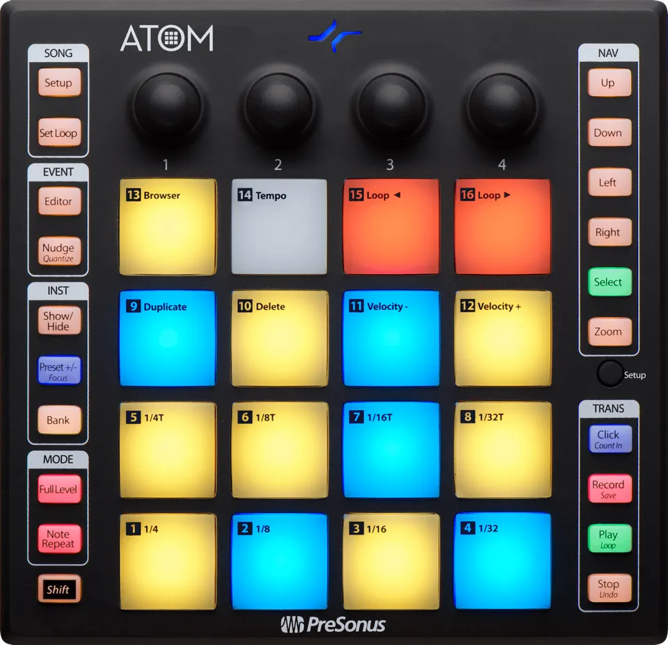 presonus-atom-contr-leur-midi-pads-usb-studio-one image 1