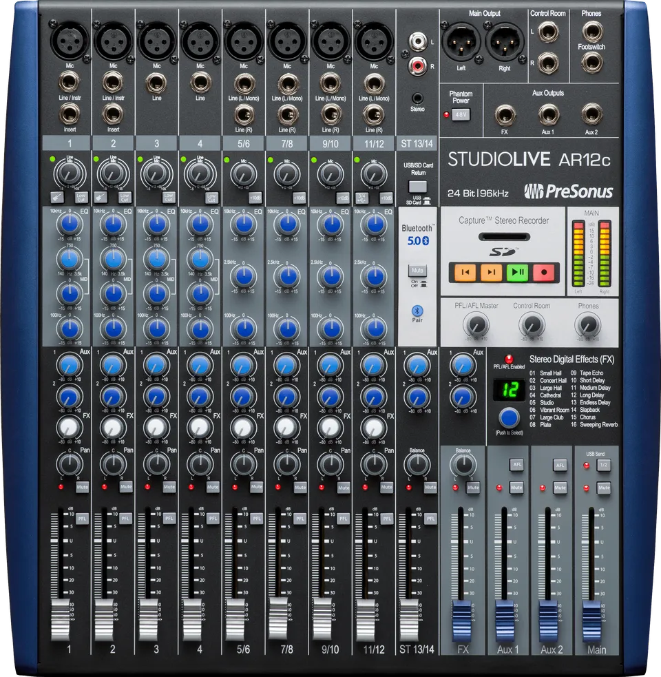 presonus-studiolive-ar12c-table-mixage-analogique-12-canaux image 1