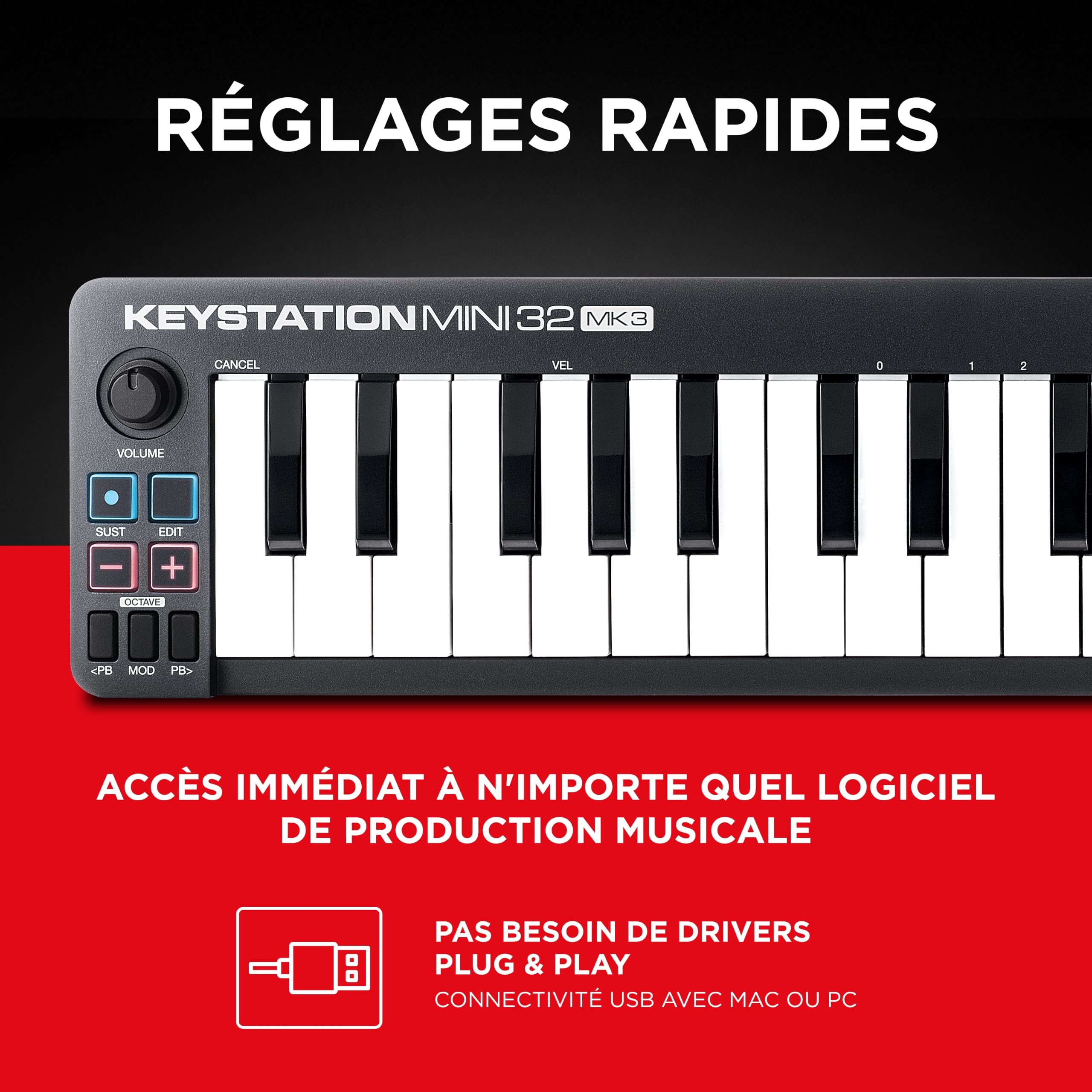 m-audio-keystation-mini-32-mk3-clavier-midi-32-touches image 5