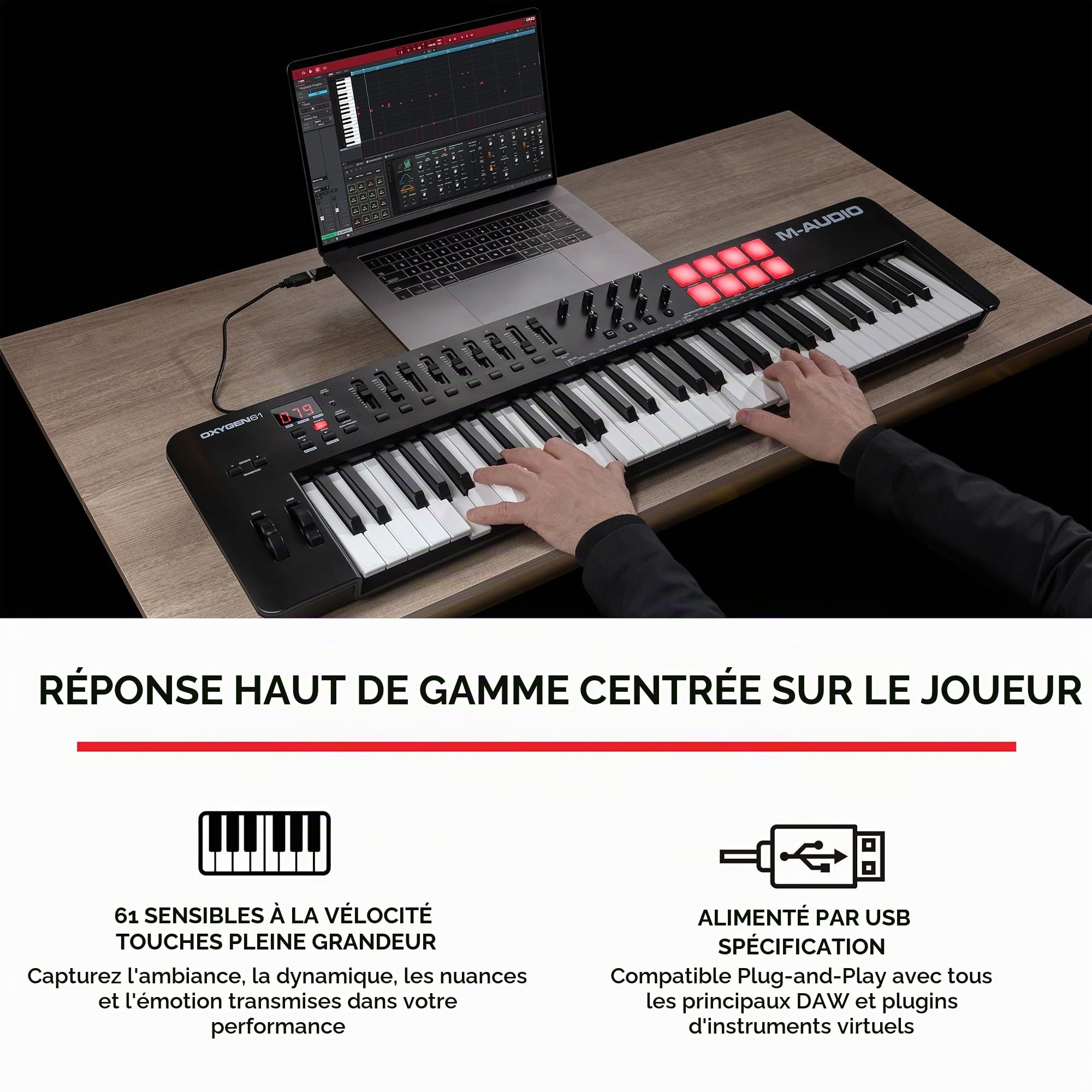 m-audio-oxygen-61-mkv-clavier-midi-61-touches image 2