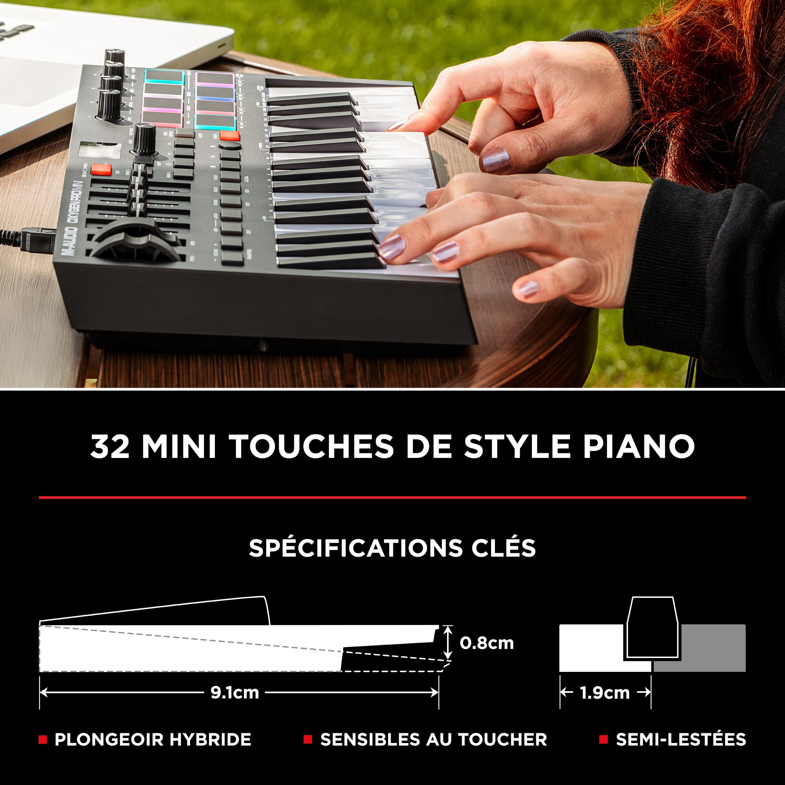 m-audio-oxygen-pro-mini-32-clavier-ma-tre-usb-noir-32-touches image 4