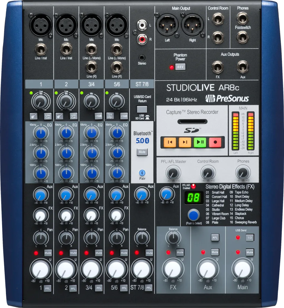 presonus-studiolive-ar8c-table-mixage-analogique-usb-8-voies-bluetooth image 1
