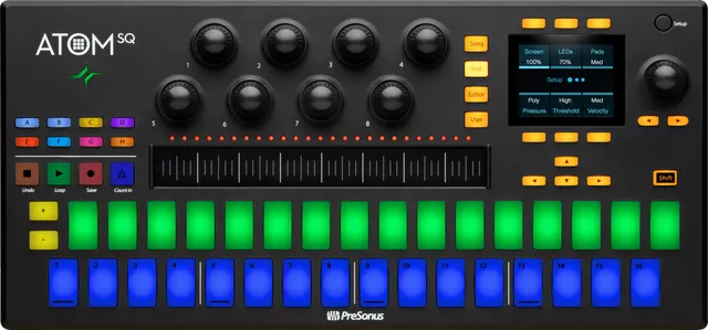 presonus-atom-sq-contr-leur-midi-32-pads-rvb-s-quenceur-16-pas image 1