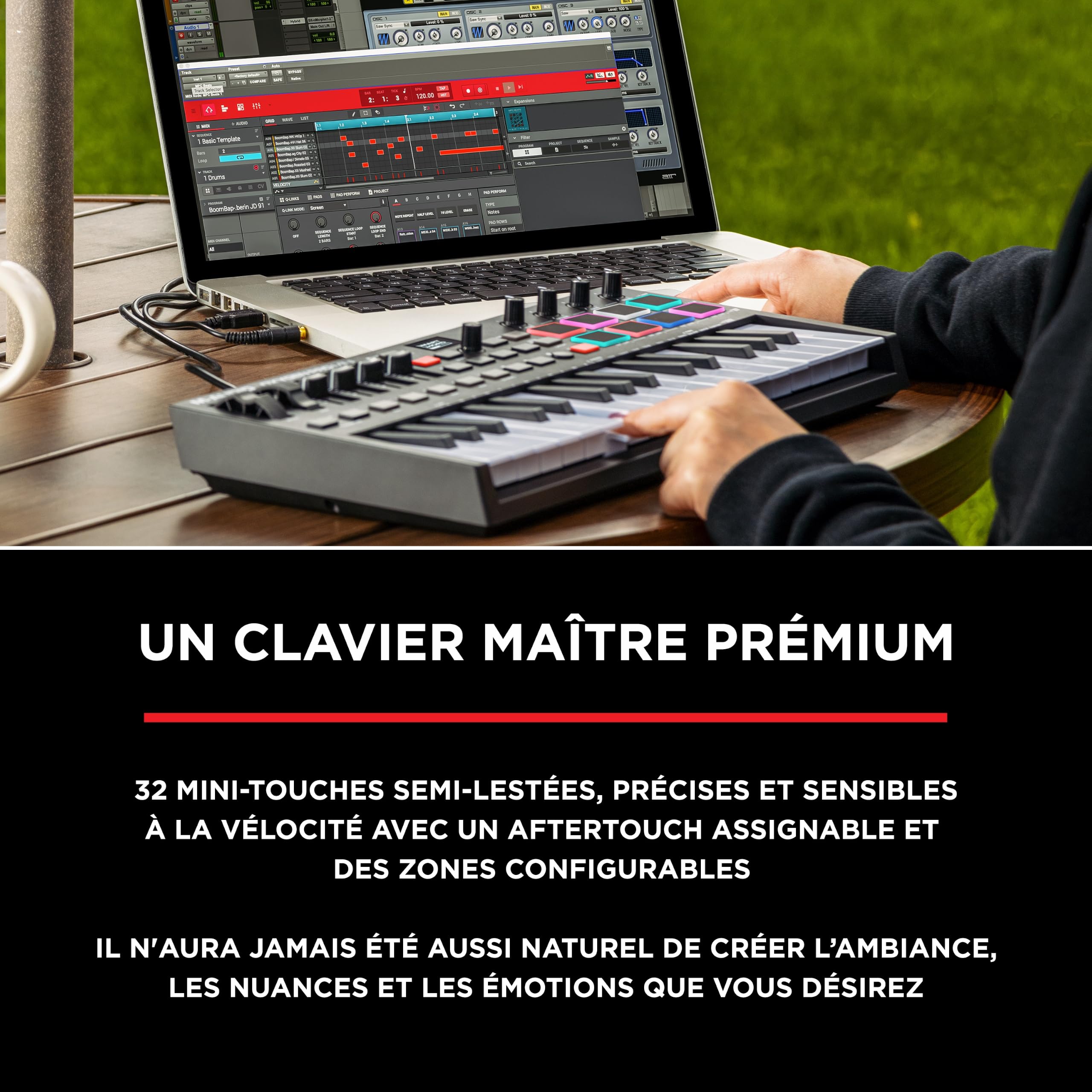 m-audio-oxygen-pro-mini-32-clavier-ma-tre-usb-noir-32-touches image 2