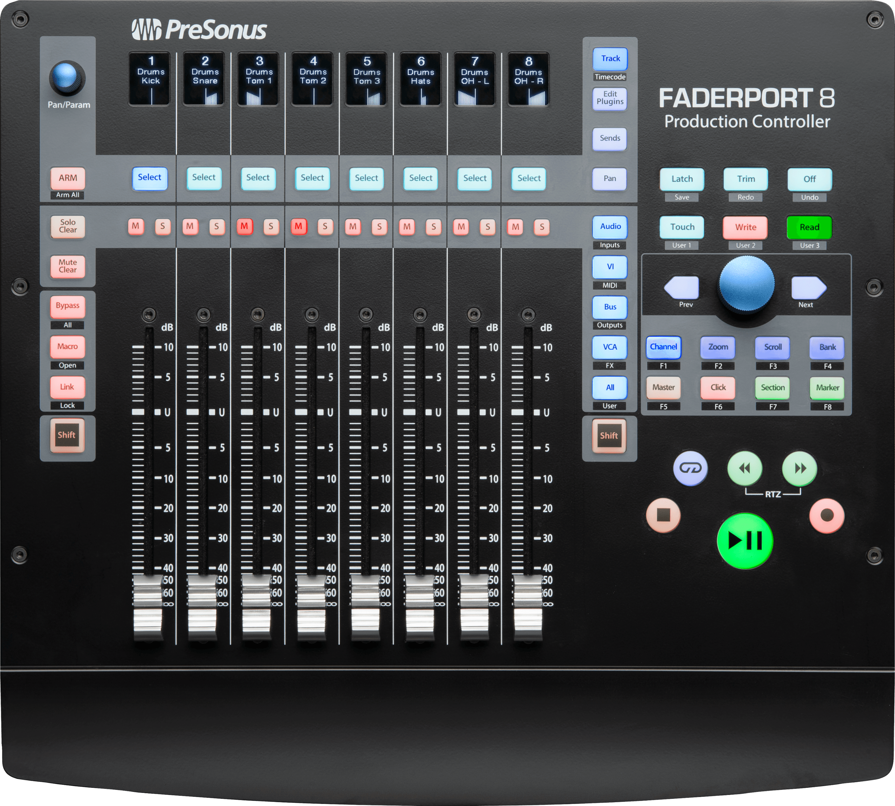 presonus-faderport-8-contr-leur-daw-8-faders-motoris-s-usb image 1