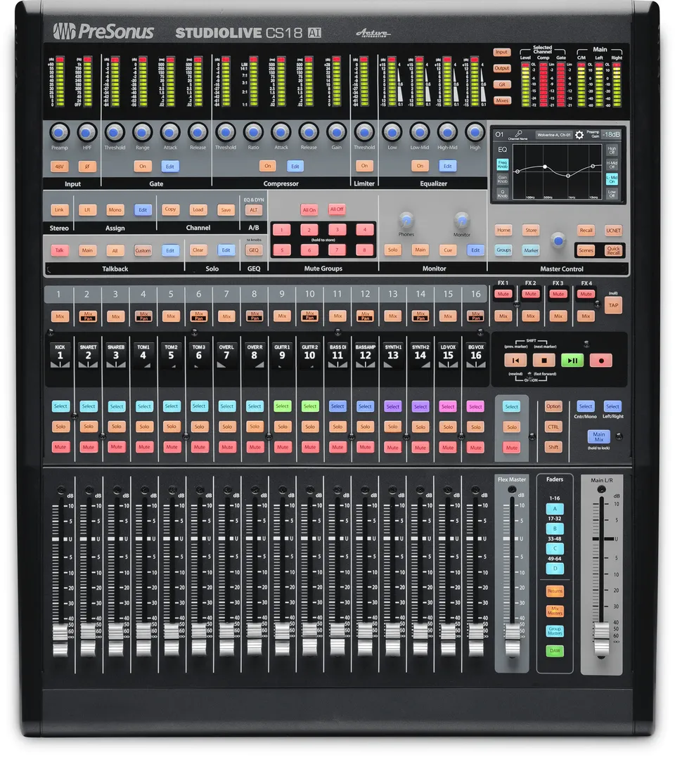 presonus-studiolive-cs18ai-surface-contr-le-18-faders image 1