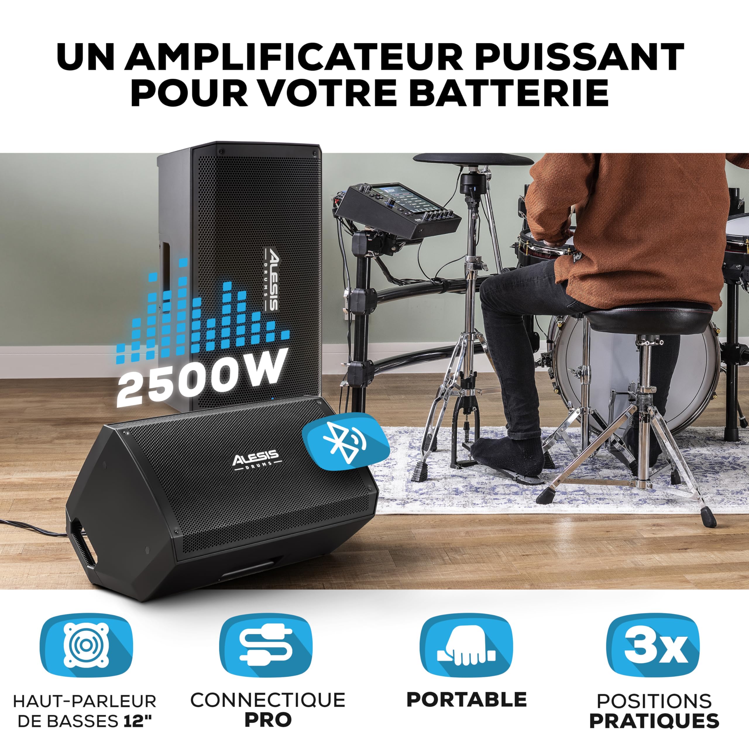alesis-strike-amp-12-mk2-ampli-batterie-12-2500w-bluetooth image 2