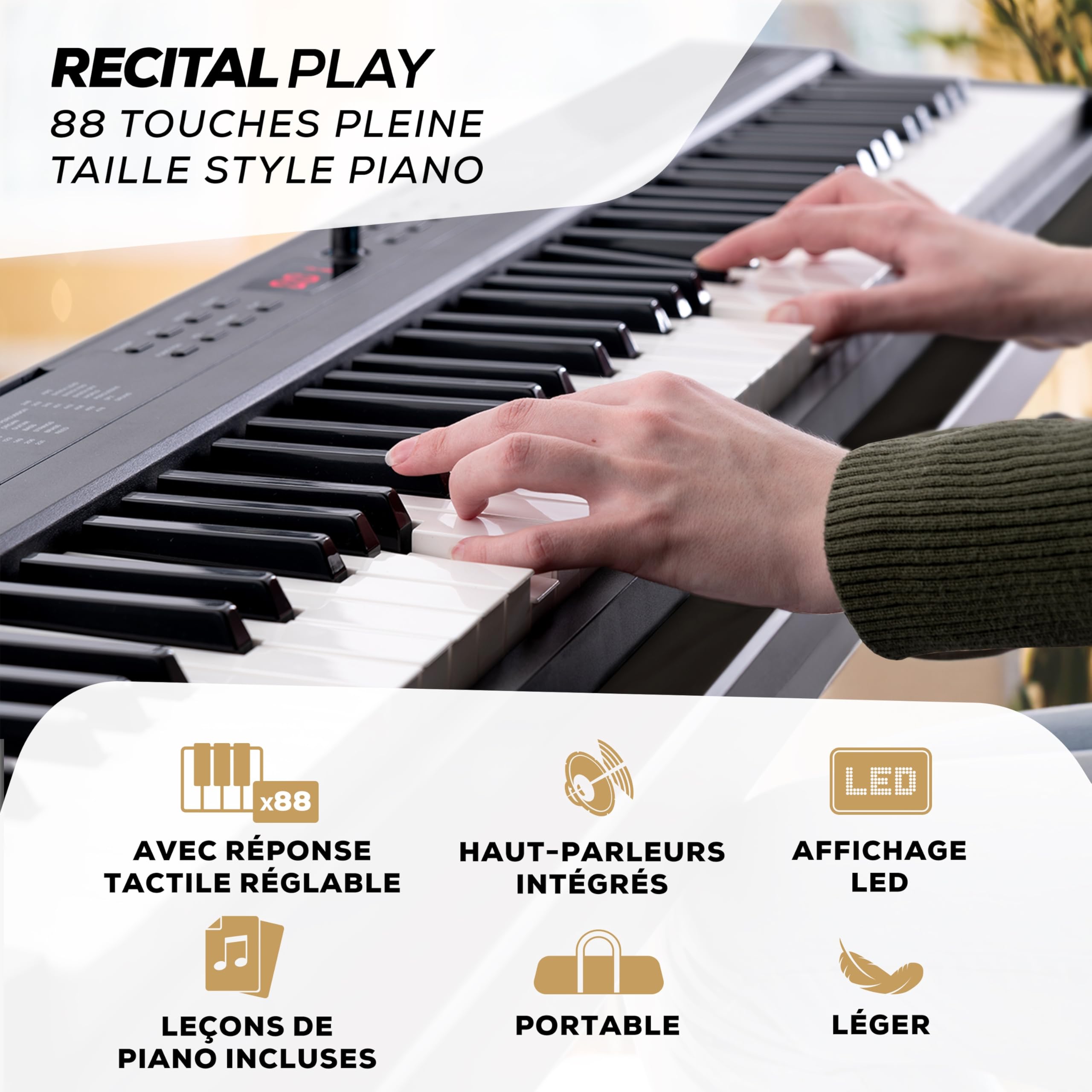 alesis-recital-play-piano-num-rique-88-touches-sans-accessoires image 2