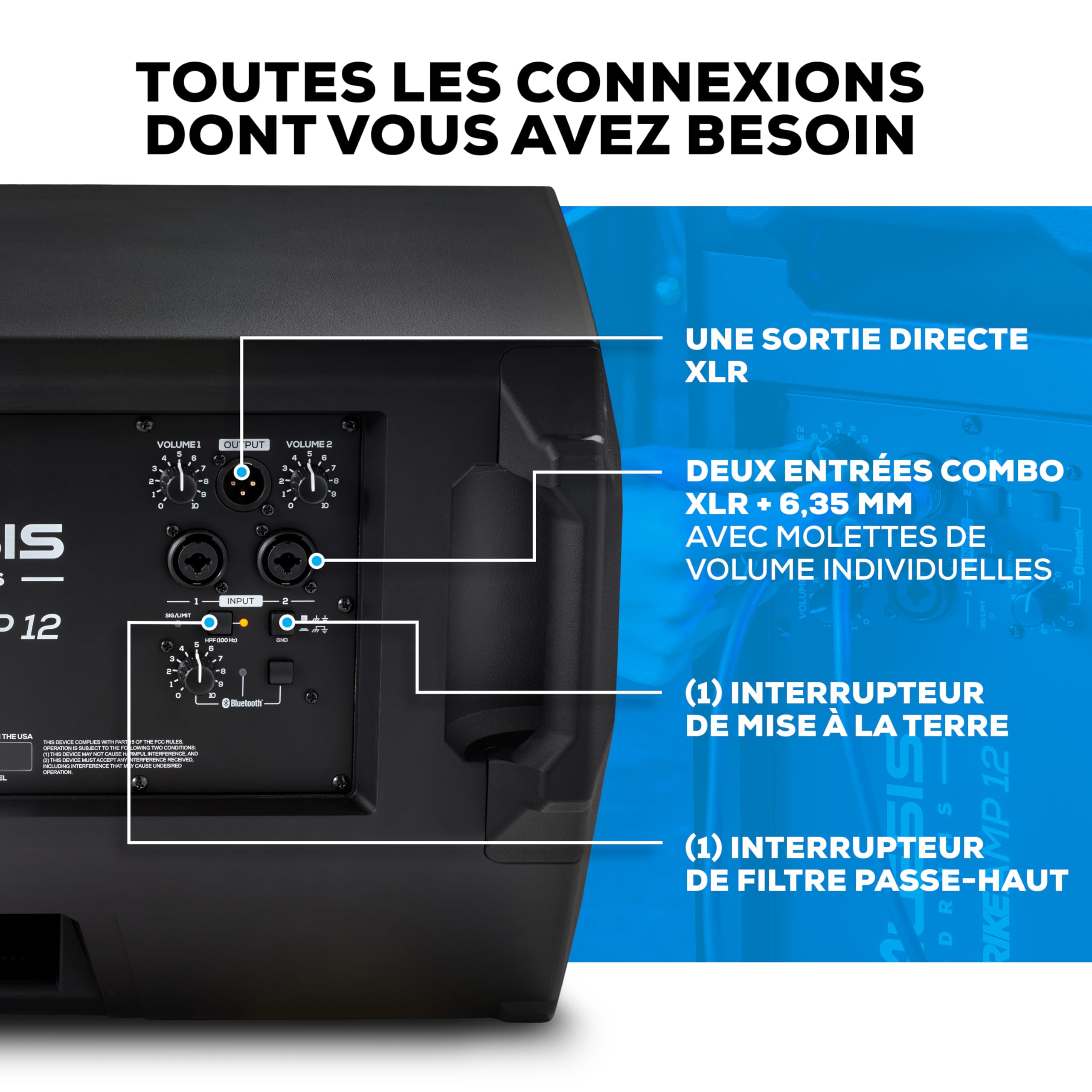alesis-strike-amp-12-mk2-ampli-batterie-12-2500w-bluetooth image 5