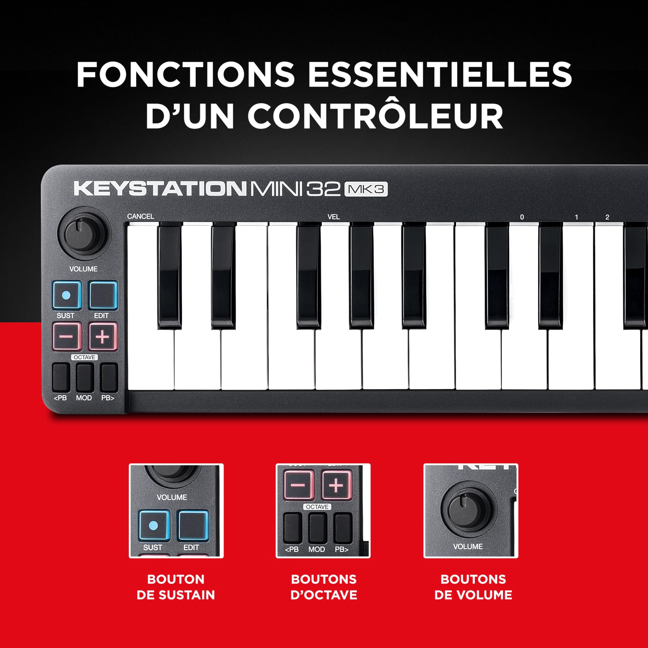 m-audio-keystation-mini-32-mk3-clavier-midi-32-touches image 4