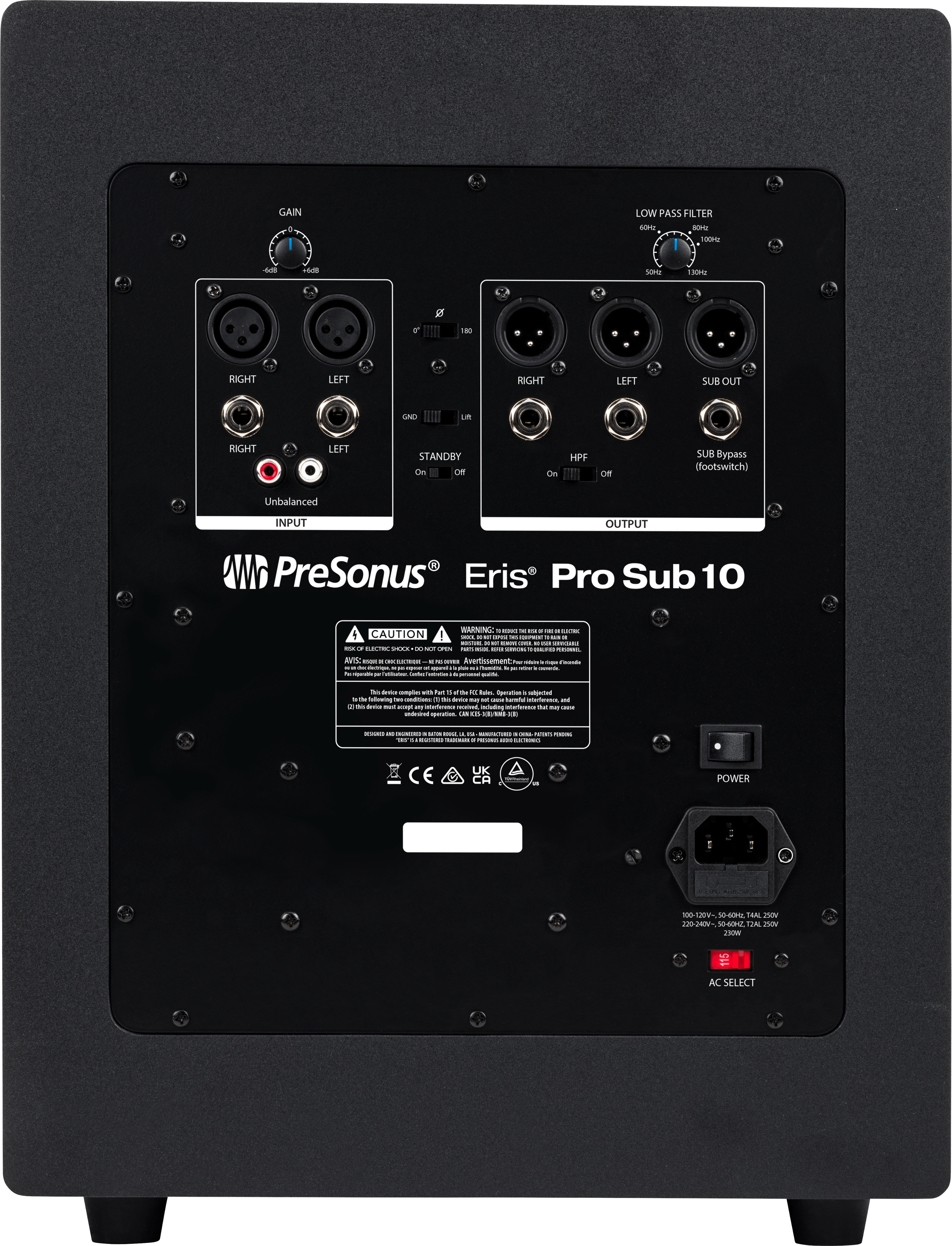 presonus-eris-pro-sub-10-caisson-de-basses-studio-10-pouces-actif image 2