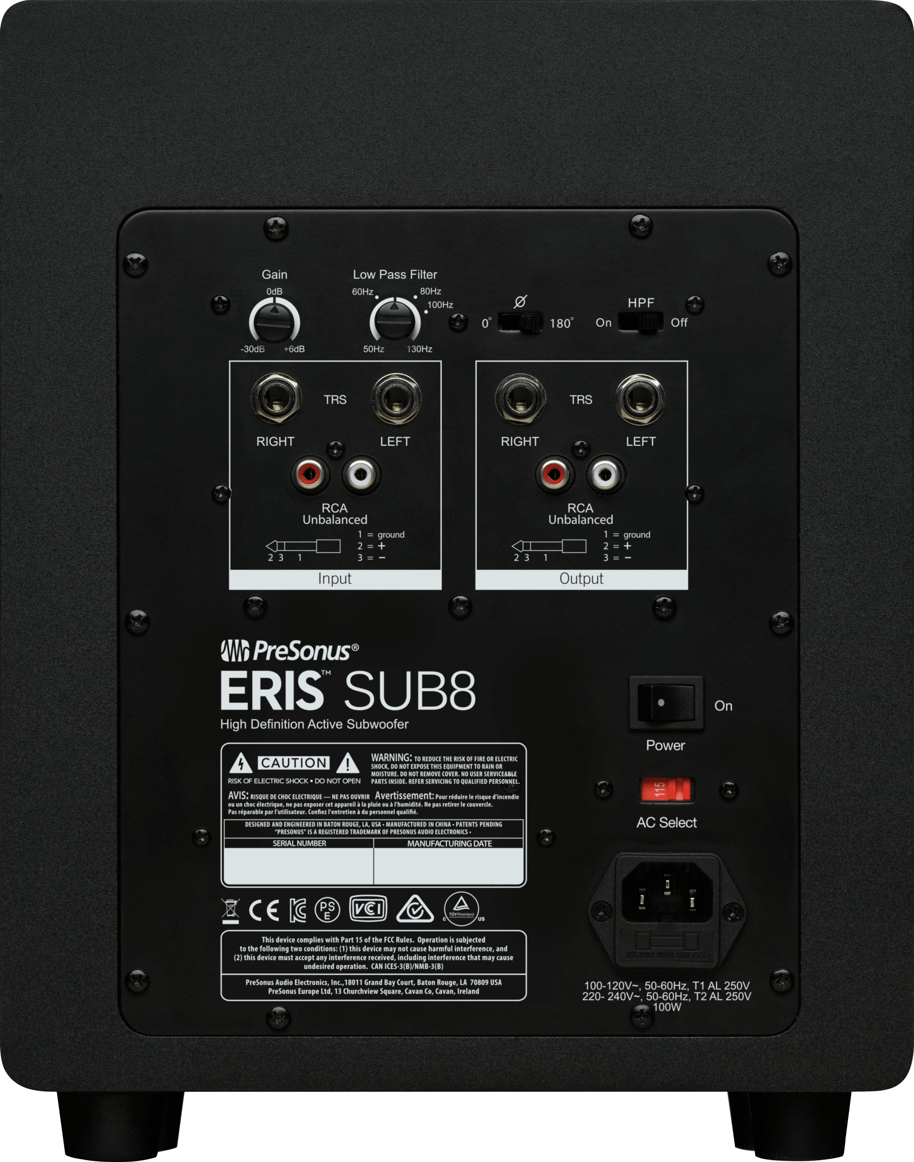 presonus-eris-sub8-caisson-basse-studio-8-pouces-100-w image 2