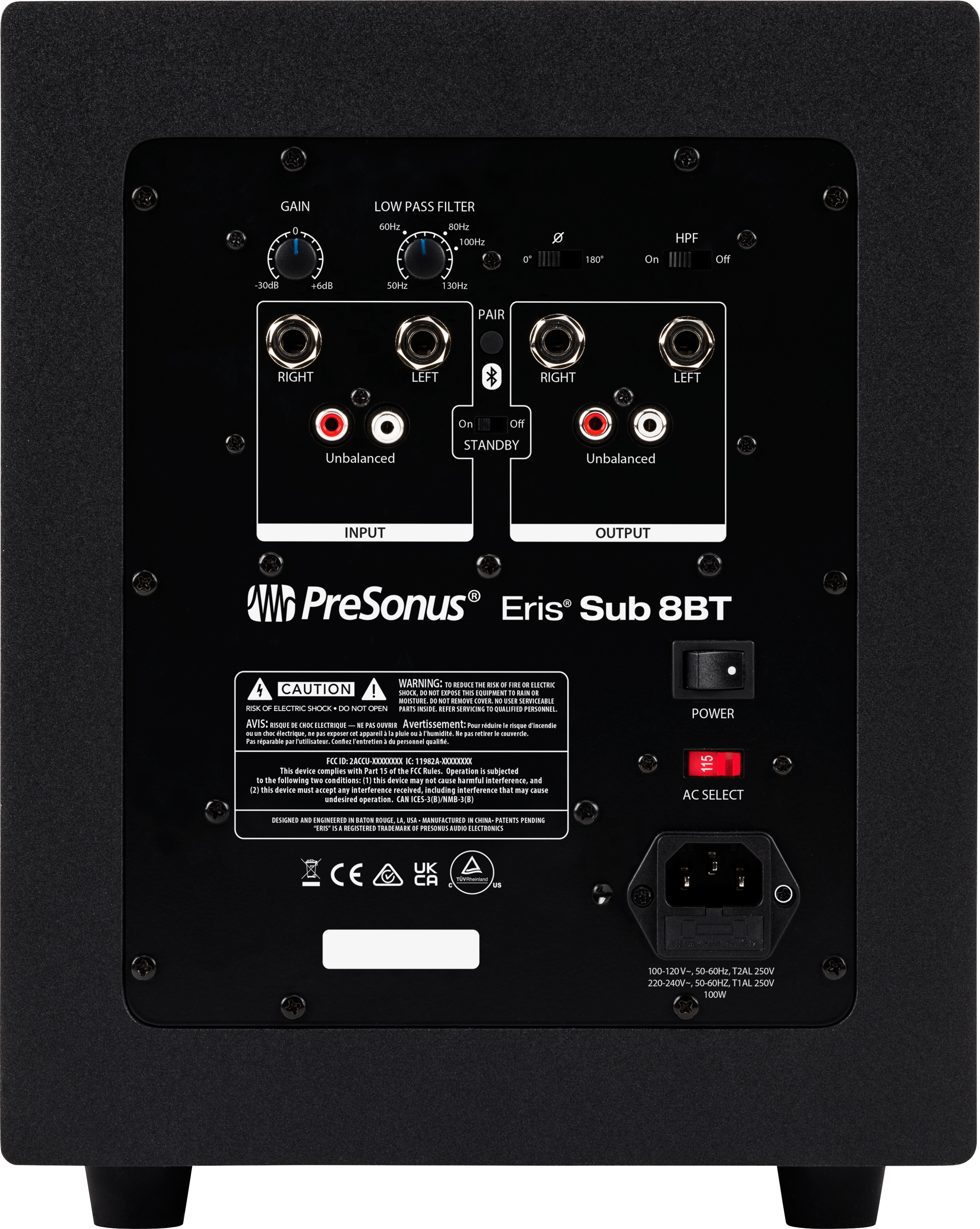 presonus-eris-sub-8bt-caisson-basses-studio-noir-100-w image 2