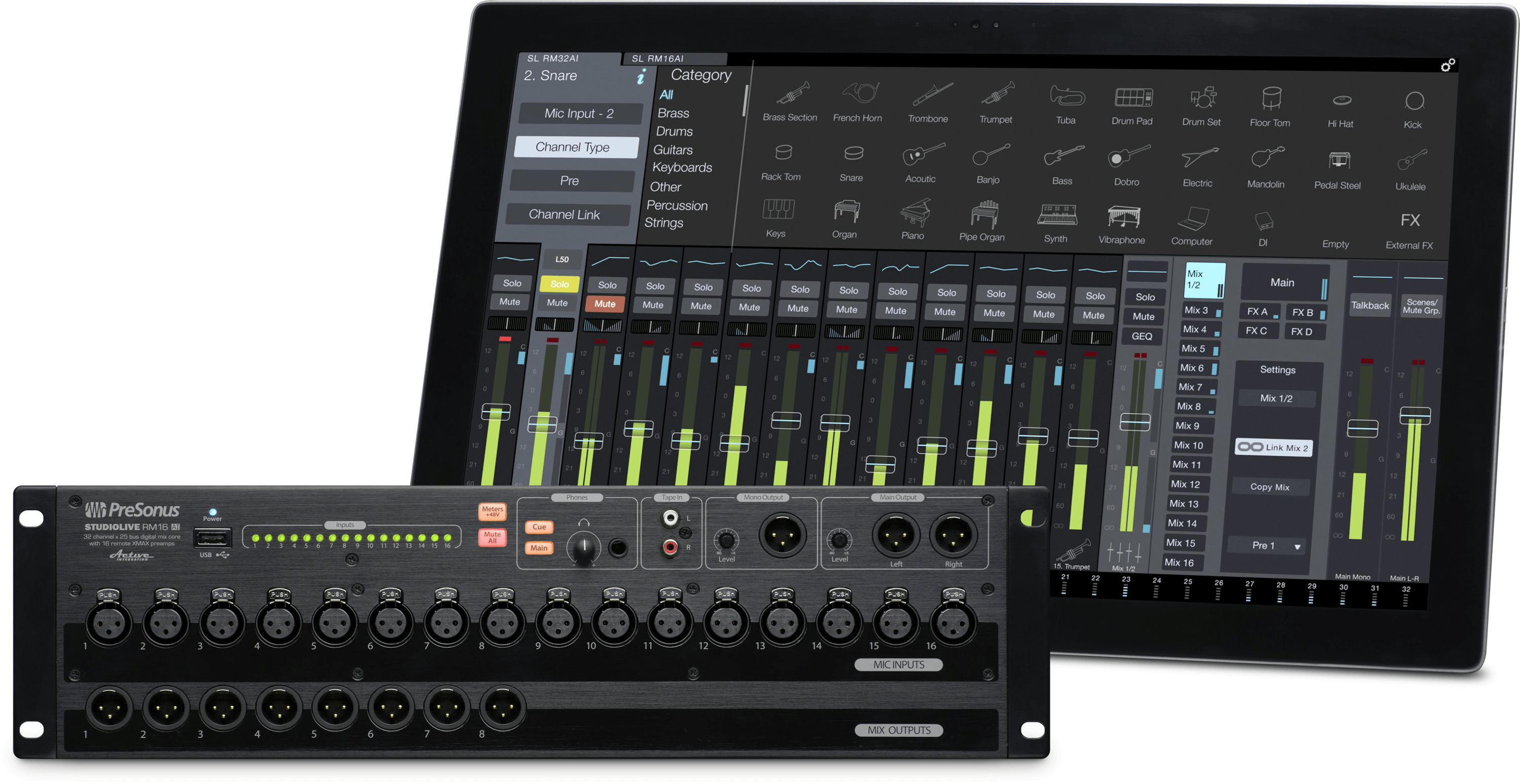 presonus-studiolive-rm16ai-table-mixage-num-rique-rack-16-voies image 1
