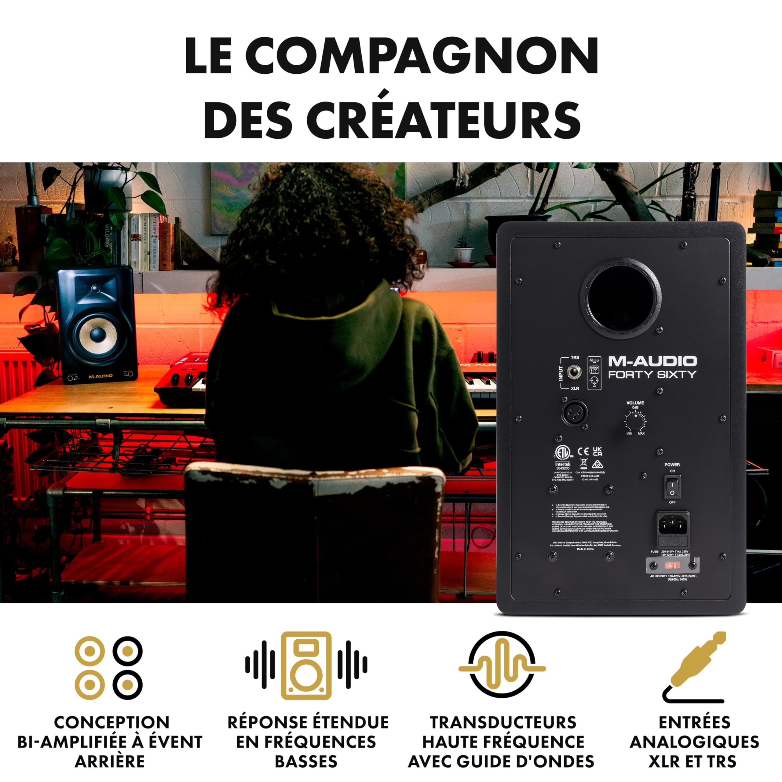 m-audio-forty-sixty-moniteur-studio-6-5-neutre-100w image 7