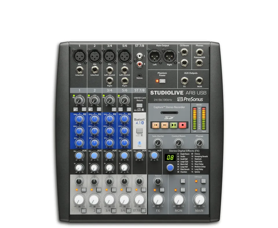 presonus-studiolive-ar8-usb-table-de-mixage-8-canaux-usb-bluetooth image 1